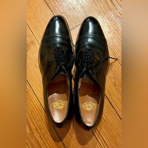 Vintage Edwin Clapp Black Leather Oxfords